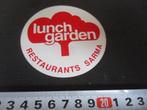sticker boom logo LUNCH GARDEN restaurants sarma, Ophalen, Zo goed als nieuw