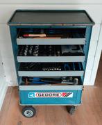 GEDORE 1580 GEREEDSCHAPSWAGEN GEVULD, Doe-het-zelf en Verbouw, Gereedschapskisten, Ophalen, Gevuld, Zo goed als nieuw