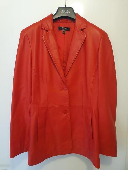Arma. Nieuw. rood lederen colbertjasje. maat 40, Kleding | Dames, Jassen | Zomer, Nieuw, Maat 38/40 (M), Rood, Ophalen of Verzenden
