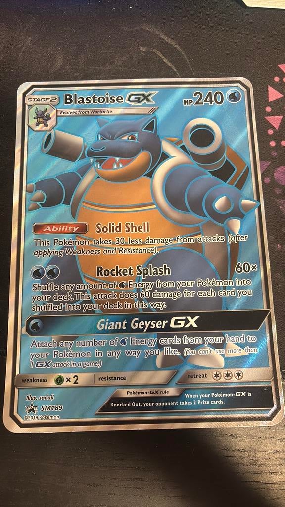 Blastoise #SM189, Hobby en Vrije tijd, Verzamelkaartspellen | Pokémon, Ophalen of Verzenden, Zo goed als nieuw