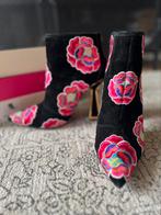Kat Maconie Lucie Leather Short flower detail black boots, Ophalen of Verzenden, Zo goed als nieuw, Zwart
