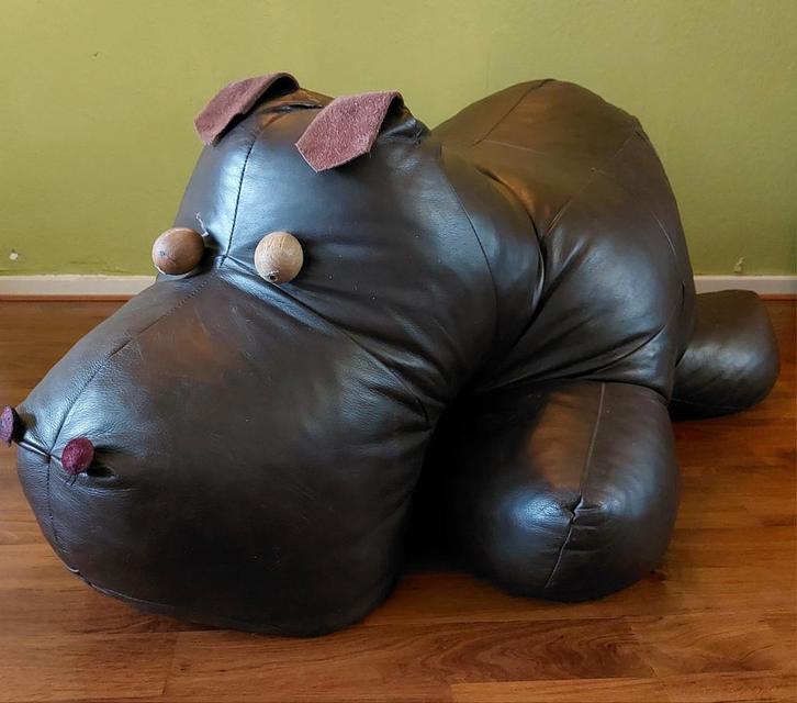 Vintage/seventies/Hippo/Footstool, Antiek en Kunst, Curiosa en Brocante, Ophalen