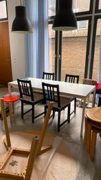 Eetkamertafel met 4 stoelen, Huis en Inrichting, Tafels | Eettafels, Ophalen, 150 tot 200 cm, Zo goed als nieuw, Vier personen