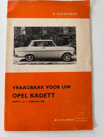 Vraagbaak voor uw Opel Kadett "L" en caravan 1000 beschikbaar voor biedingen