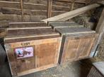 Kisten met deksel voor voeropslag kippenhok werpkist, Dieren en Toebehoren, Pluimvee | Toebehoren, Ophalen, Zo goed als nieuw