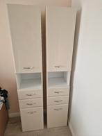 Badkamerkast Bruynzeel 2x beige hoogglans, Huis en Inrichting, Badkamer | Badkamermeubels, Ophalen, (Half)hoge kast, Minder dan 50 cm