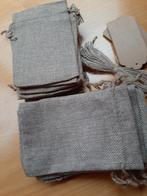 Partijtje 20 jute zakjes + labels + touw, in prijs verlaagd, Verzenden, Nieuw, Materiaal