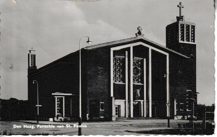 DEN HAAG - PAROCHIE van St PAULUS, Verzamelen, Ansichtkaarten | Nederland, Ongelopen, Zuid-Holland, 1940 tot 1960, Ophalen of Verzenden
