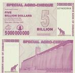 ZIMBABWE-AGRO CHEQUE 2008 5 billon dollars #61 UNC, Postzegels en Munten, Bankbiljetten | Afrika, Zimbabwe, Verzenden