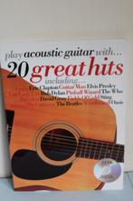Play Acoustic Guitar With 20 Great Hits plus 2 cd's, Ophalen of Verzenden, Zo goed als nieuw, Les of Cursus, Gitaar
