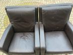 Twee comfortabele zitstoelen, Huis en Inrichting, Ophalen, Gebruikt, Leer, 75 tot 100 cm