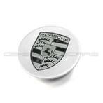 Porsche naafdoppen zilver zwart/wit, Auto diversen, Wieldoppen, Verzenden, Nieuw