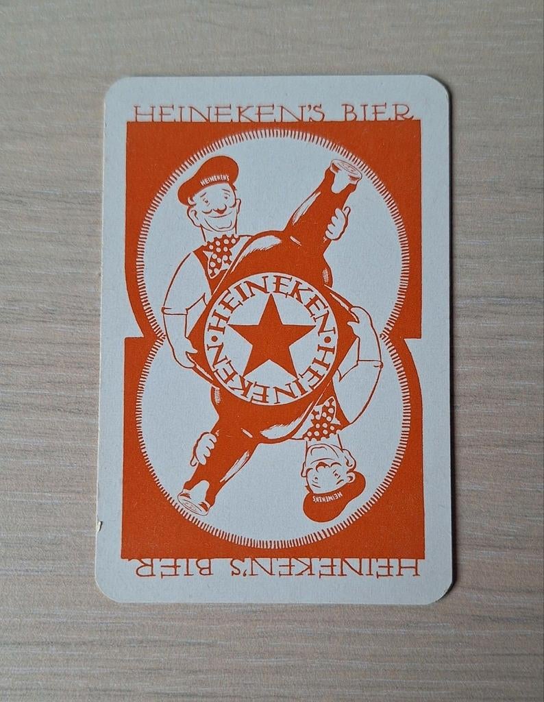 Oude Heineken Achterkant, Verzamelen, Speelkaarten, Jokers en Kwartetten, Ophalen of Verzenden, Nieuw, Speelkaart(en)