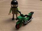 Playmobil groene motor met bestuurder., Ophalen of Verzenden, Zo goed als nieuw