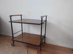 Vintage serveerwagen, Huis en Inrichting, Tafels | Bijzettafels, Ophalen, Minder dan 55 cm, Gebruikt, Rechthoekig