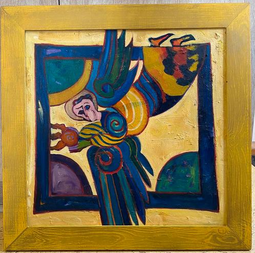 olieverfschilderij op doek Corneille stijl Lichtdrager, Antiek en Kunst, Kunst | Schilderijen | Modern, Ophalen of Verzenden