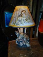 Wolf Tafellamp Bradford Exchange, Overige materialen, Ophalen of Verzenden, Zo goed als nieuw, Minder dan 100 cm