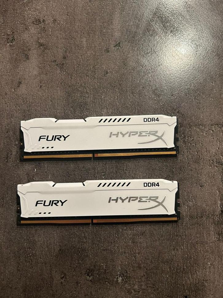 Ram geheugen Fury Hyperx 2x8GB DDR4, Computers en Software, RAM geheugen, Zo goed als nieuw, Desktop, 16 GB, DDR4, Ophalen of Verzenden