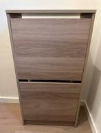 Bissa Ikea schoenenkast 2 vakken eiken, Ophalen, Zo goed als nieuw