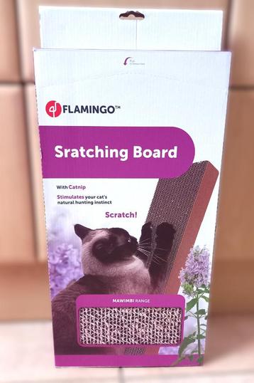 Flamingo krabkarton - krabplank met catnip - 46x22x4 cm beschikbaar voor biedingen