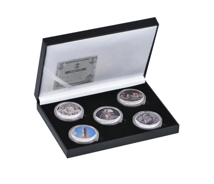 Apollo 11 Munten Set (Munt Ruimtevaart Collector Space), Postzegels en Munten, Munten | Amerika, Setje, Noord-Amerika, Verzenden
