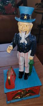 Uncle Sam  geheel antiek gietijzer van omstreeks 1930, Ophalen of Verzenden