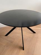 WOOOD eettafel zwart/metaal, Huis en Inrichting, Tafels | Eettafels, Ophalen, 100 tot 150 cm, Rond, Zo goed als nieuw