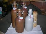 4 x beugel bierfles MKM Max Kruger 0,75 en 0,5 lt. steengoed, Ophalen of Verzenden