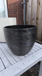 Zwarte bloempot, Tuin en Terras, Bloembakken en Plantenbakken, Ophalen, Gebruikt, Minder dan 30 cm, Minder dan 60 cm