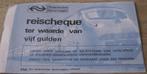 NS reischeque waarde 5 gulden, Verzenden, Nieuw, Trein, Overige typen