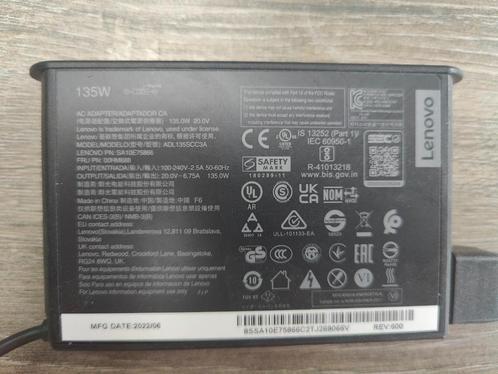 Lenovo 135W lader – Origineel en krachtig, Computers en Software, Laptop-opladers, Zo goed als nieuw, Verzenden
