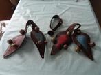 3x Antieke oude bellen riem en tuig geiten, Antiek en Kunst, Curiosa en Brocante, Ophalen