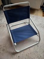 Strandstoel - Blauw, Aluminium, Huis en Inrichting, Stoelen, Ophalen, Gebruikt, Blauw, Metaal