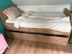 Houten Eenpersoonsbed met Opbergruimte, Ophalen, Gebruikt, 90 cm, Eenpersoons