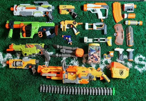Diverse Nerf geweren inclusief pijlen en opbergbox, Kinderen en Baby's, Speelgoed | Duplo en Lego, Gebruikt, Ophalen