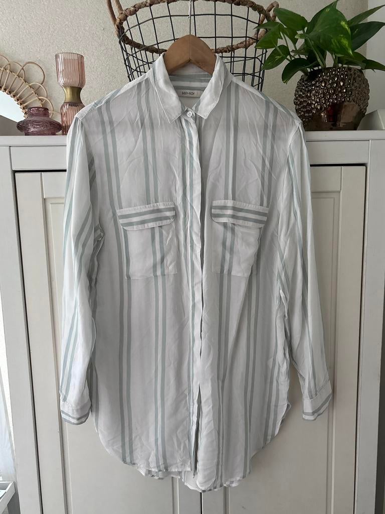 Sissy Boy lange viscose blouse maat S, Ophalen of Verzenden, Zo goed als nieuw, Maat 36 (S), Wit