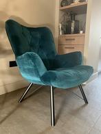 Petrol groene fauteuil, Huis en Inrichting, Stoelen, Ophalen, Overige kleuren, Zo goed als nieuw, Eén