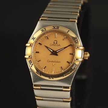 Omega Waffle Constellation Quartz Gold Steel beschikbaar voor biedingen