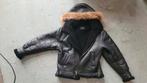 Air Force B-3 Bomber Flight Jacket – Echt Leer & Shearling, Ophalen of Verzenden, Zo goed als nieuw, Zwart
