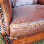 2 vintage Schapenleren DNG fauteuils + BEZORGING GRATIS, Huis en Inrichting, Fauteuils, Gebruikt, Lounge, Ophalen of Verzenden