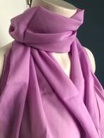 Lichtroze dunne sjaal polyester, Ophalen of Verzenden, Zo goed als nieuw, X, Sjaal