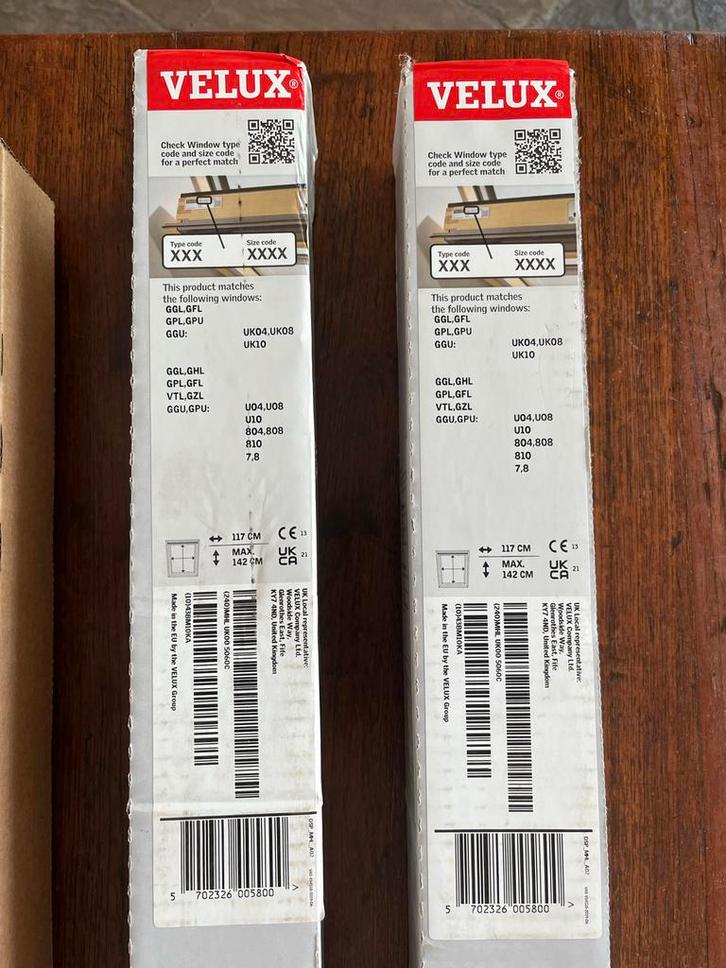 Velux Buitenzonwering UK08 - 2 stuks Nieuw prijs per stuk., Doe-het-zelf en Verbouw, Deuren en Horren, Nieuw, Overige typen, Minder dan 200 cm
