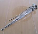 Zilver breipendop/breinaald dop/breidop 9 cm, antiek (2), Antiek en Kunst, Antiek | Goud en Zilver, Ophalen of Verzenden, Zilver