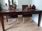 Teakhouten koloniale eettafel, Huis en Inrichting, Koloniaal, Teakhout, Zo goed als nieuw, Vijf personen of meer
