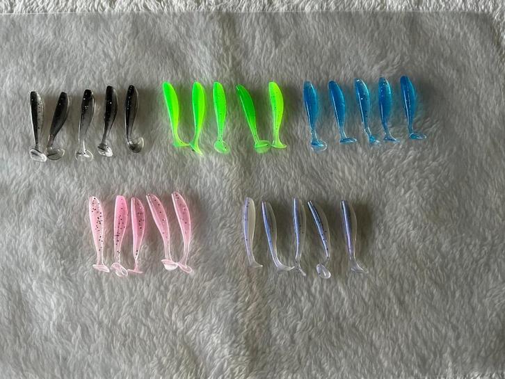 adv 87 / NIEUW mixset 25 dropshot shads in mix 4 cm, Watersport en Boten, Hengelsport | Roofvissen, Nieuw, Overige typen, Ophalen of Verzenden