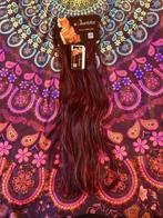 Nieuwe aubergine kleurige clip extensions nu 15,99€, Ophalen of Verzenden, Nieuw, Pruik of Haarverlenging