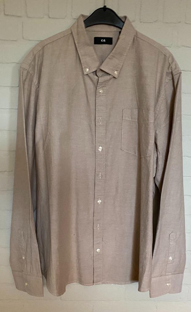 Overhemd van C&A, Kleding | Heren, Overhemden, Nieuw, Overige halswijdtes, Beige, Ophalen of Verzenden