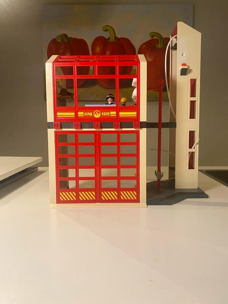 Playmobil Brandweerkazerne, Kinderen en Baby's, Speelgoed | Playmobil, Gebruikt, Complete set, Ophalen of Verzenden