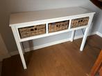 Witte sidetable met manden, Ophalen, Gebruikt, 100 tot 150 cm, Landelijk