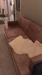 Leren bank, Huis en Inrichting, Ophalen, Gebruikt, Leer